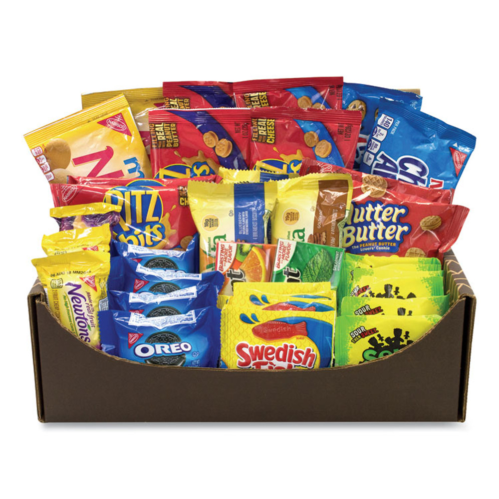 SNACK BOX PROS 70000037 Snack Treats Variety Care Package, 40 Assorted Snacks/Box