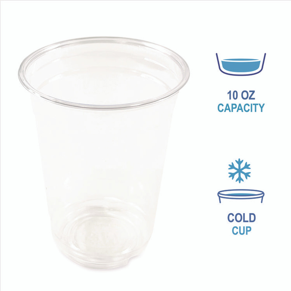 BOARDWALK PET10 Clear Plastic Cold Cups, 10 oz, PET, 1,000/Carton