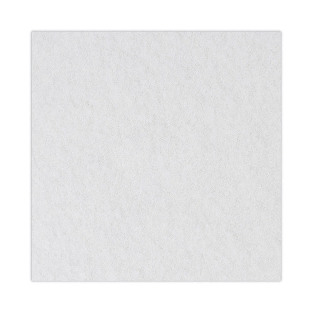 BOARDWALK 4019WHI Polishing Floor Pads, 19" Diameter, White, 5/Carton