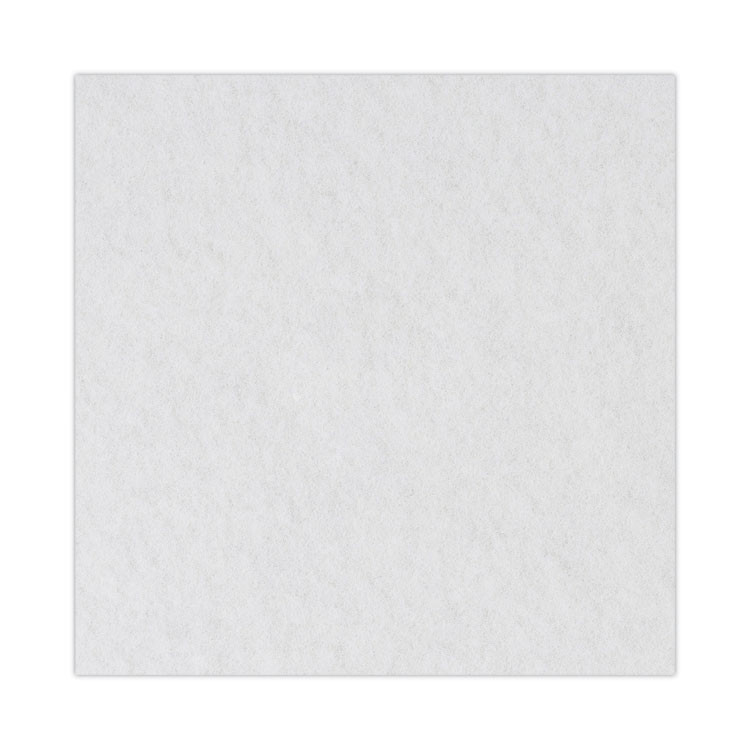 BOARDWALK 4019WHI Polishing Floor Pads, 19" Diameter, White, 5/Carton
