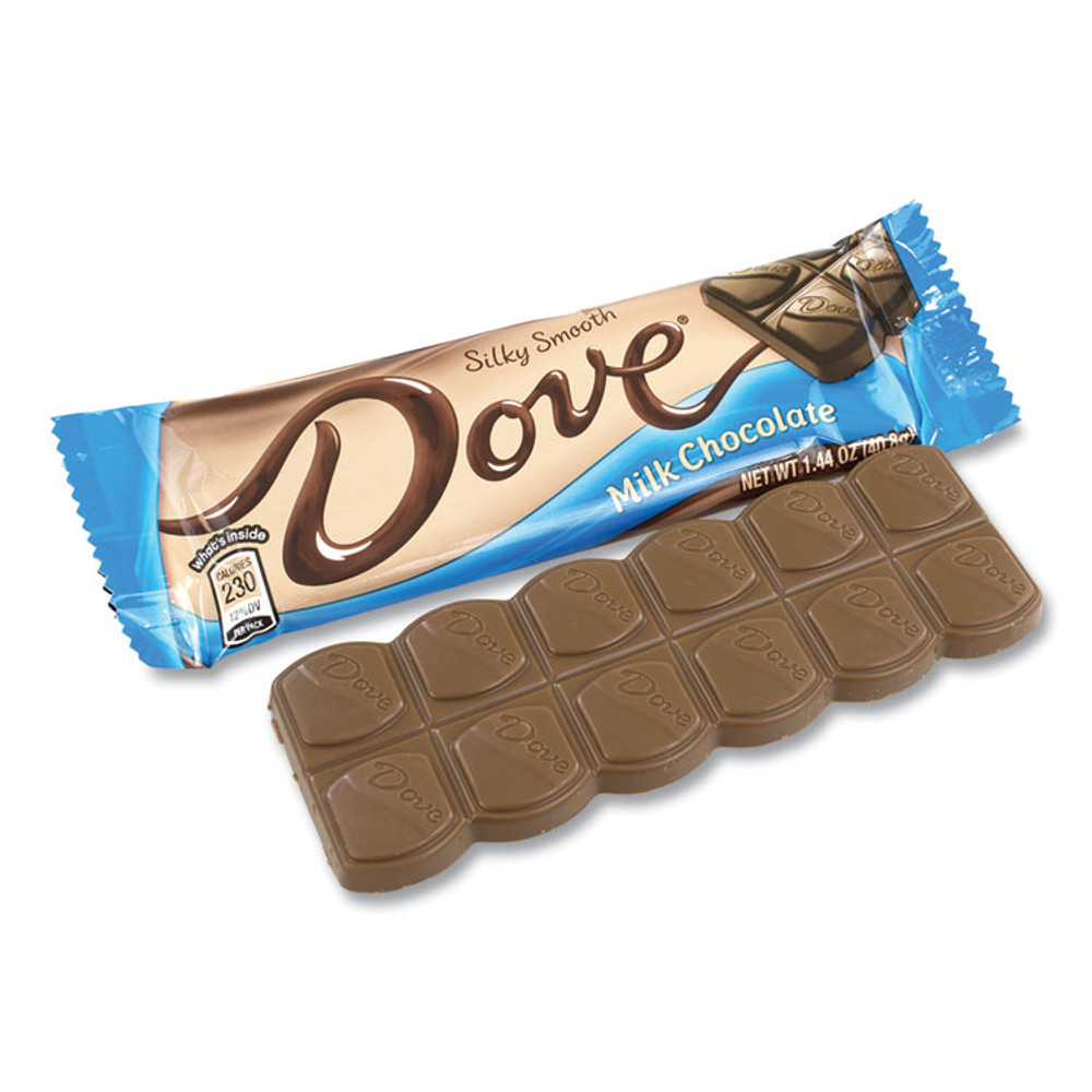 MARS, INC. Dove® Chocolate 20900468 Milk Chocolate Bars, 1.44 oz, 18 Bars/Carton