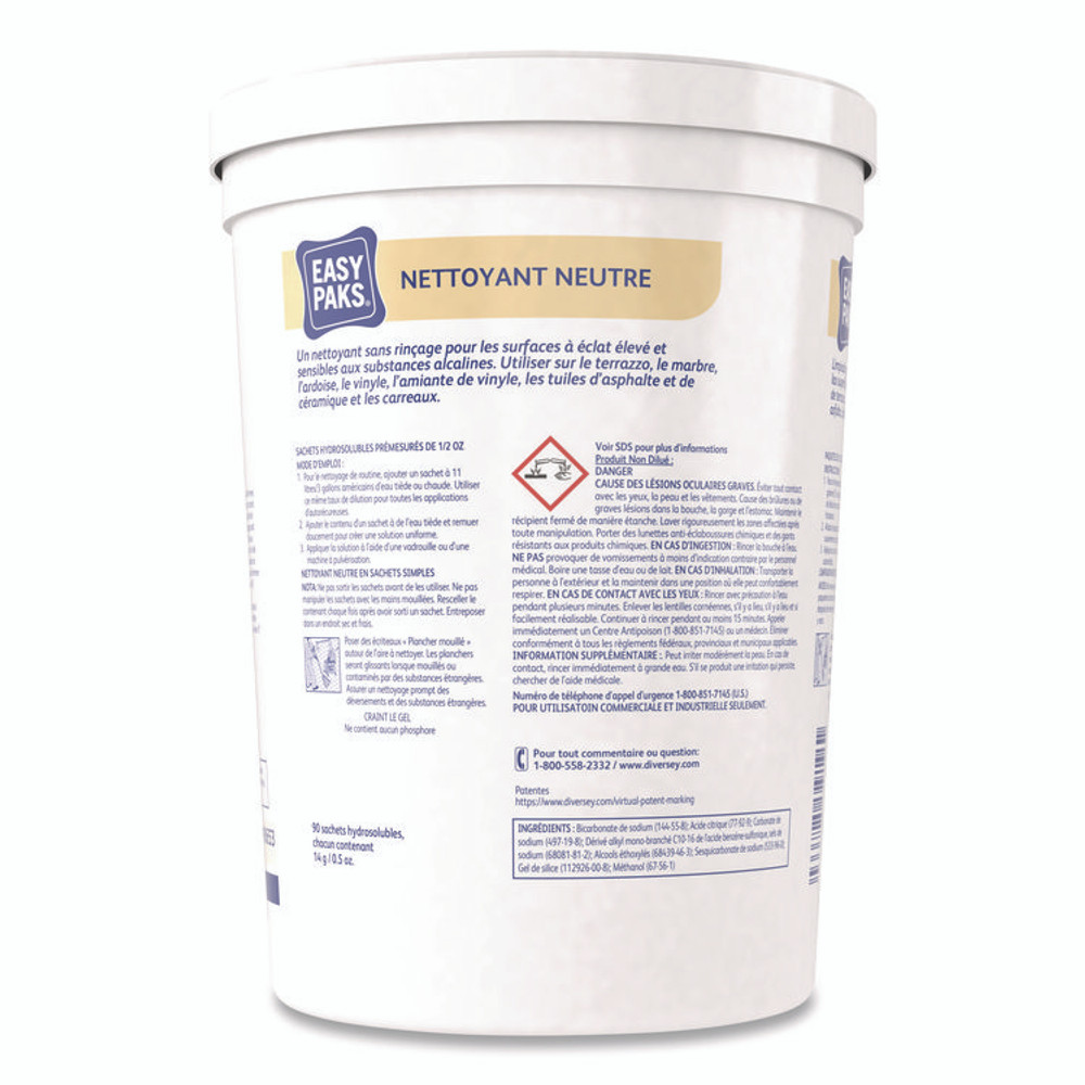 DIVERSEY Easy Paks® 990653EA Neutral Cleaner, 0.5 oz Packet, 90/Tub