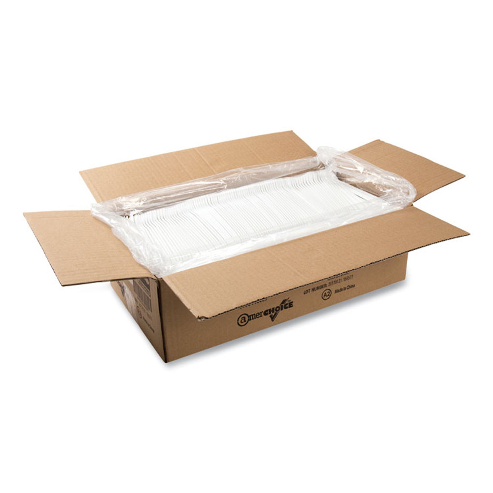 AMERCAREROYAL P2303W Polypropylene Cutlery, Soda Spoon, 7.87", White, 1,000/Carton