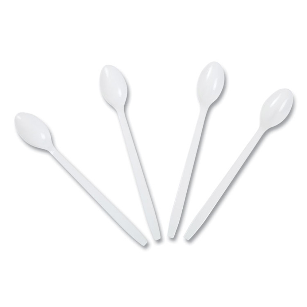 AMERCAREROYAL P2303W Polypropylene Cutlery, Soda Spoon, Plastic, 7.87", White, 1,000/Carton