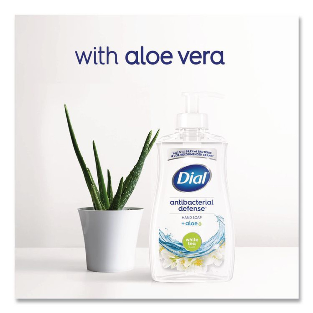 DIAL PROFESSIONAL 20940 Antibacterial Liquid Hand Soap, White Tea Scent, 11 oz, 12/Carton