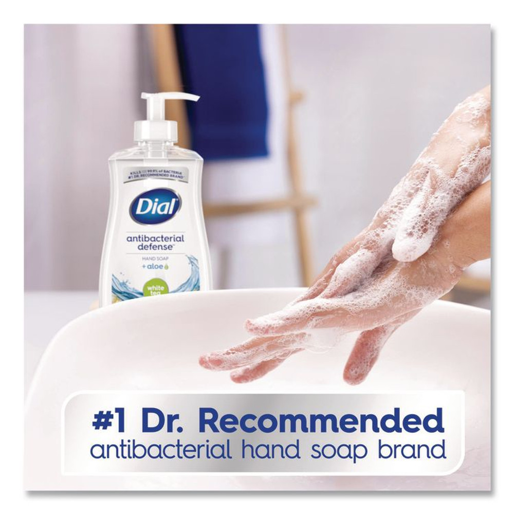 DIAL PROFESSIONAL 20940 Antibacterial Liquid Hand Soap, White Tea Scent, 11 oz, 12/Carton