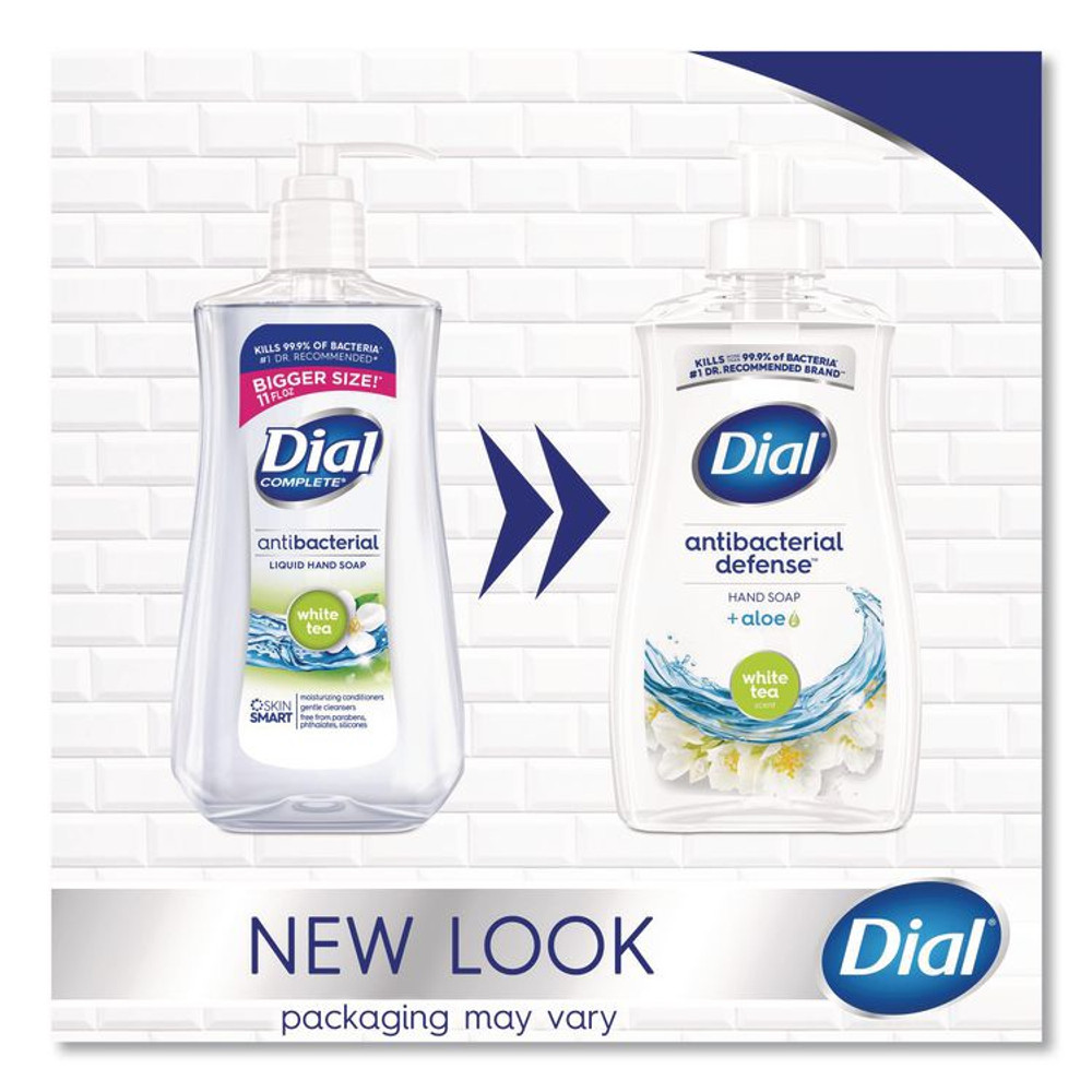 DIAL PROFESSIONAL 20940 Antibacterial Liquid Hand Soap, White Tea Scent, 11 oz, 12/Carton