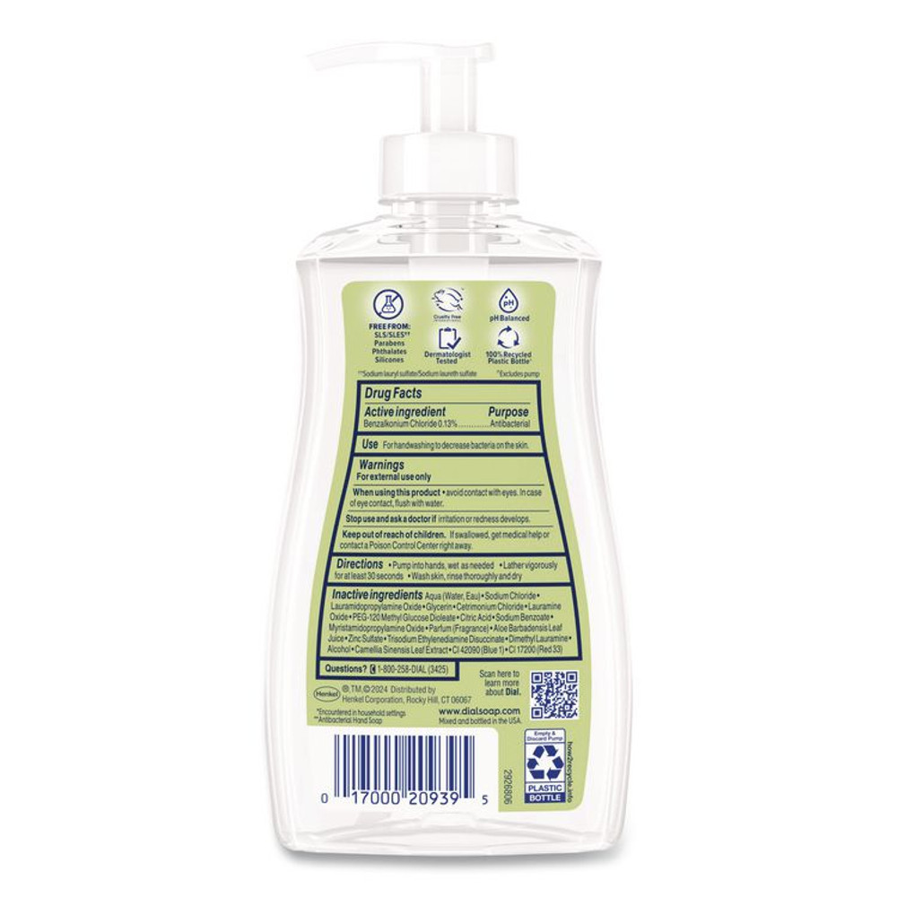 DIAL PROFESSIONAL 20940 Antibacterial Liquid Hand Soap, White Tea Scent, 11 oz, 12/Carton