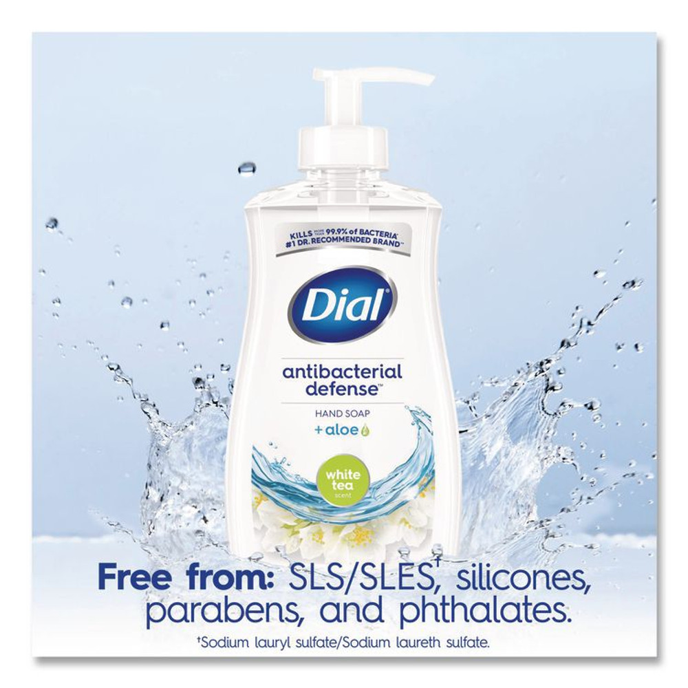 DIAL PROFESSIONAL 20940 Antibacterial Liquid Hand Soap, White Tea Scent, 11 oz, 12/Carton