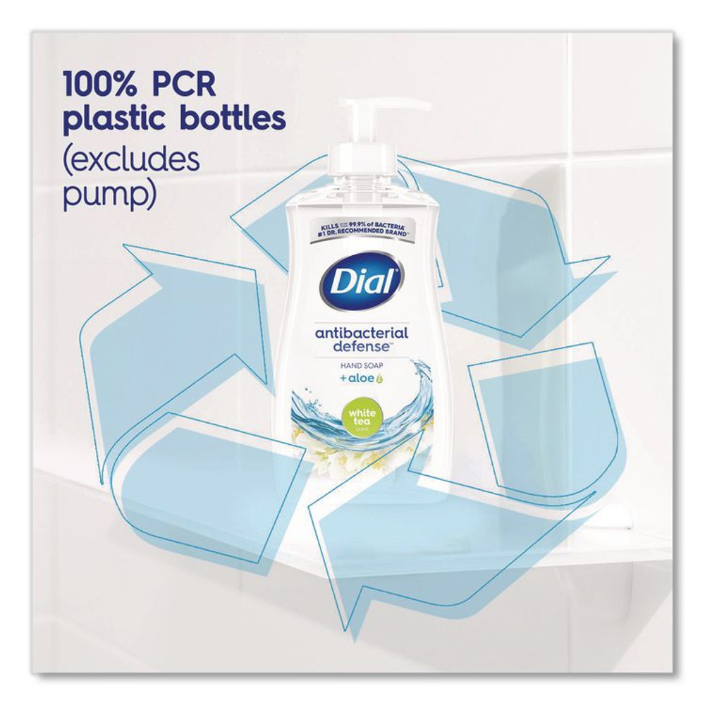 DIAL PROFESSIONAL 20940 Antibacterial Liquid Hand Soap, White Tea Scent, 11 oz, 12/Carton