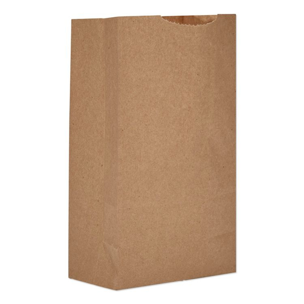 ROSS & WALLACE PAPER PRODUCTS, INC. GX3-500 Grocery Paper Bags, 3# Size, Extra-Heavy-Duty, 50# Basis Weight, 4.74" x 2.91" x 8.66", Kraft, 500/Bundle