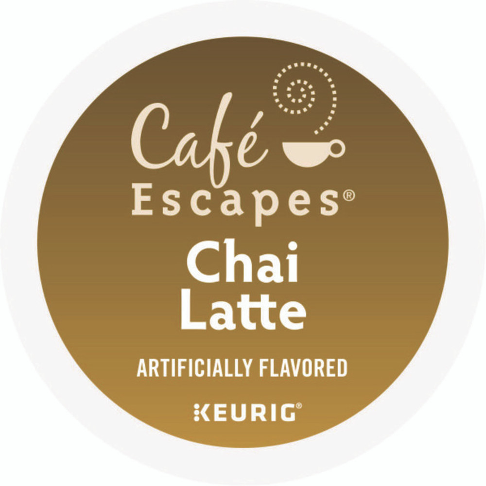 KEURIG DR PEPPER Café Escapes® 6805 Chai Latte K-Cups, 24/Box