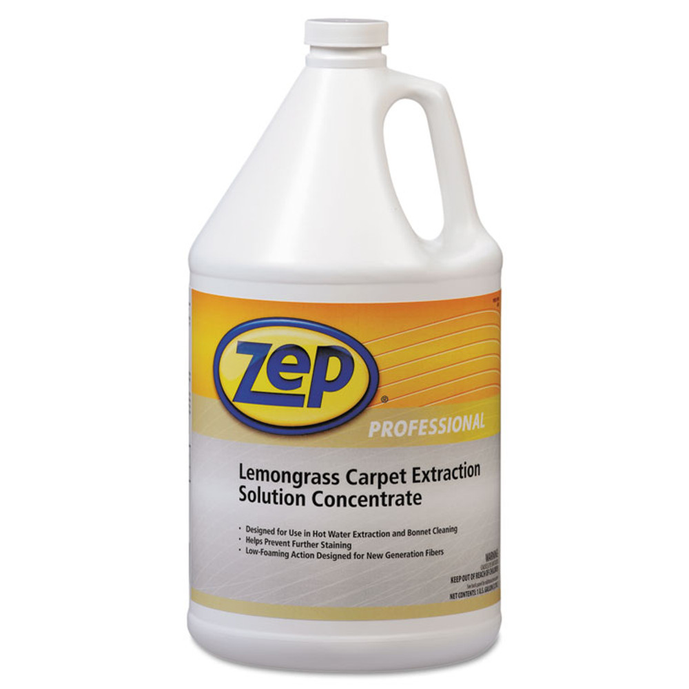 ZEP INC. Professional® 1041398 Carpet Extraction Cleaner, Lemongrass, 1 gal Bottle, 4/Carton