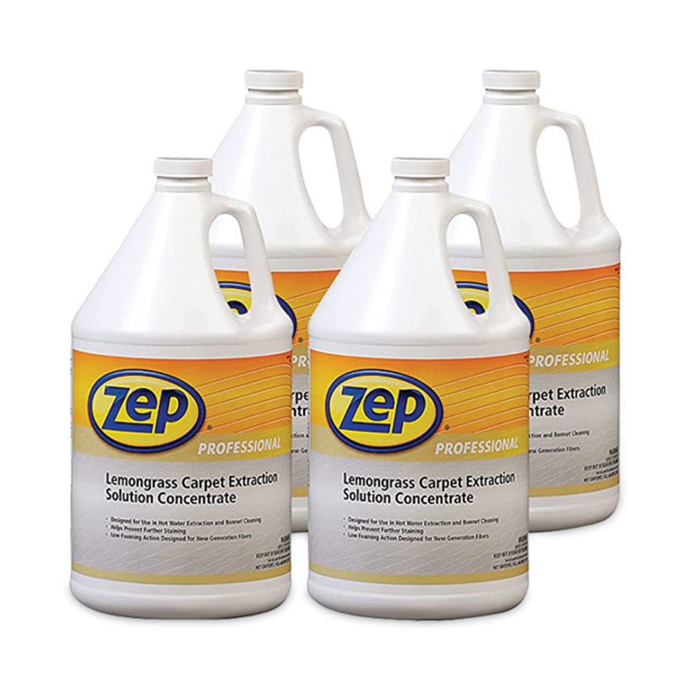 ZEP INC. Professional® 1041398 Carpet Extraction Cleaner, Lemongrass, 1 gal Bottle, 4/Carton