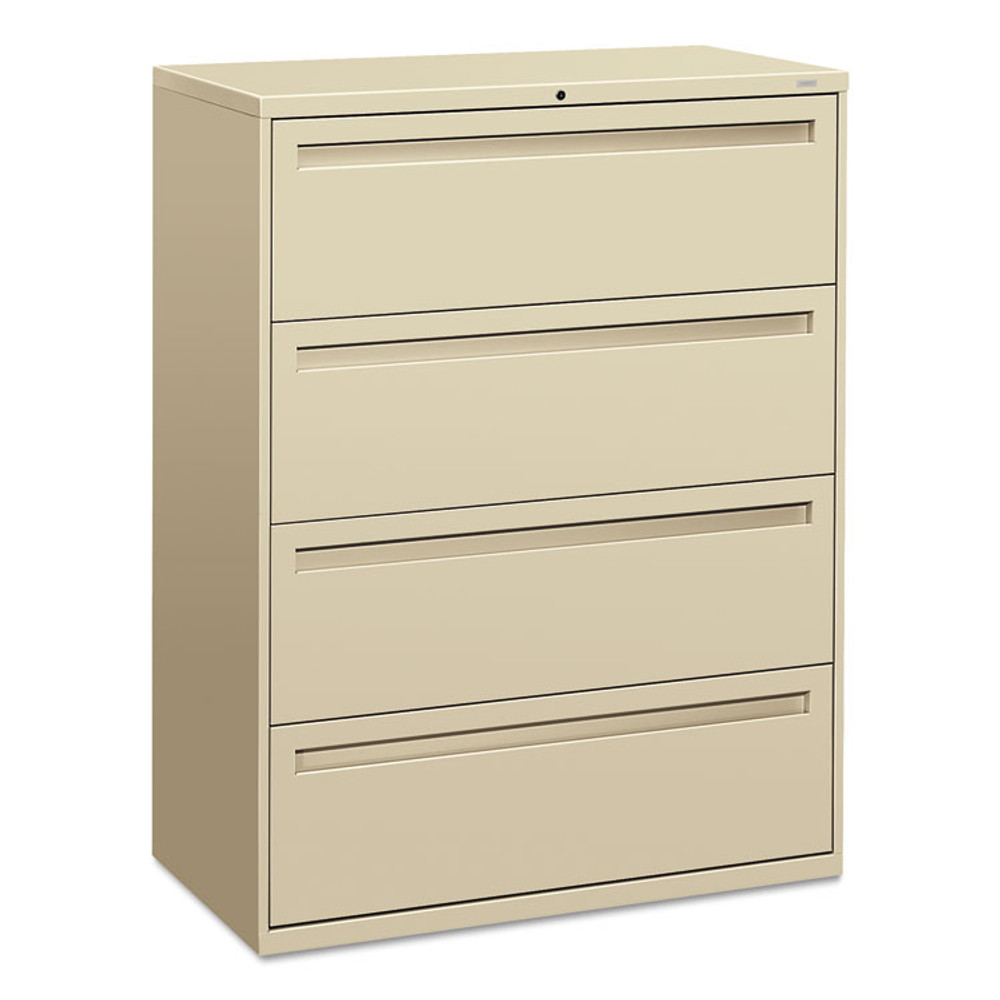 HON COMPANY 794LL Brigade 700 Series Lateral File, 4 Legal/Letter-Size File Drawers, Putty, 42" x 18" x 52.5"