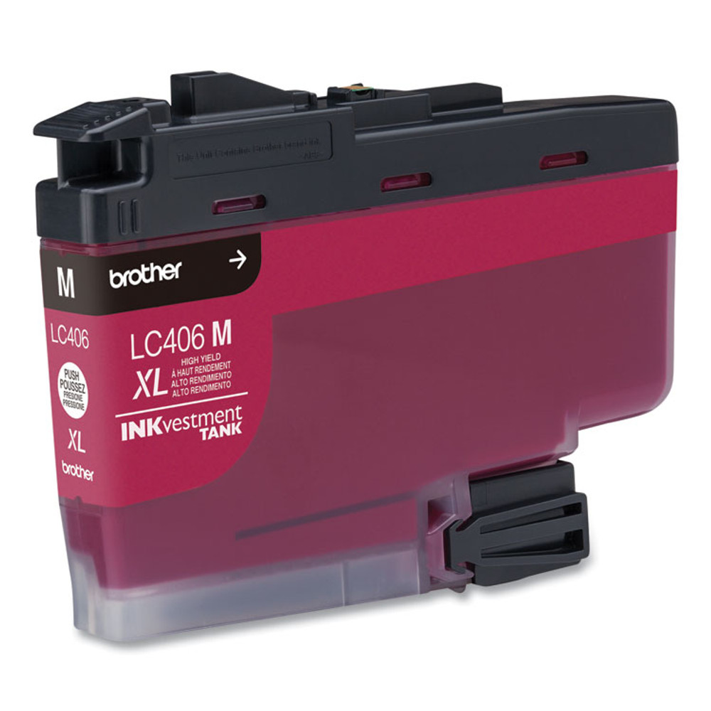 BROTHER INTL. CORP. LC406XLMS LC406XLMS INKvestment High-Yield Ink, 5,000 Page-Yield, Magenta