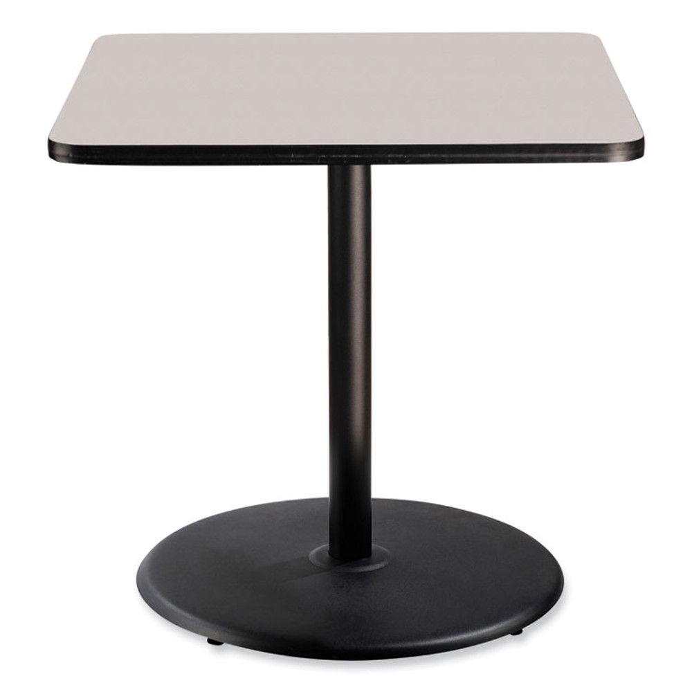 NATIONAL PUBLIC SEATING NPS® CT33636RC1GY Cafe Table, 36w x 36d x 36h, Square Top/Round Base, Gray Nebula Top, Black Base