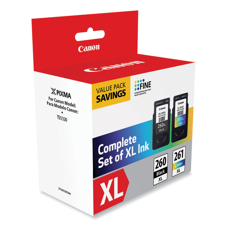 INNOVERA Canon® 3706C005 3706C005 (CL-261XL/PG-260XL) High-Yield Ink, Black/Color