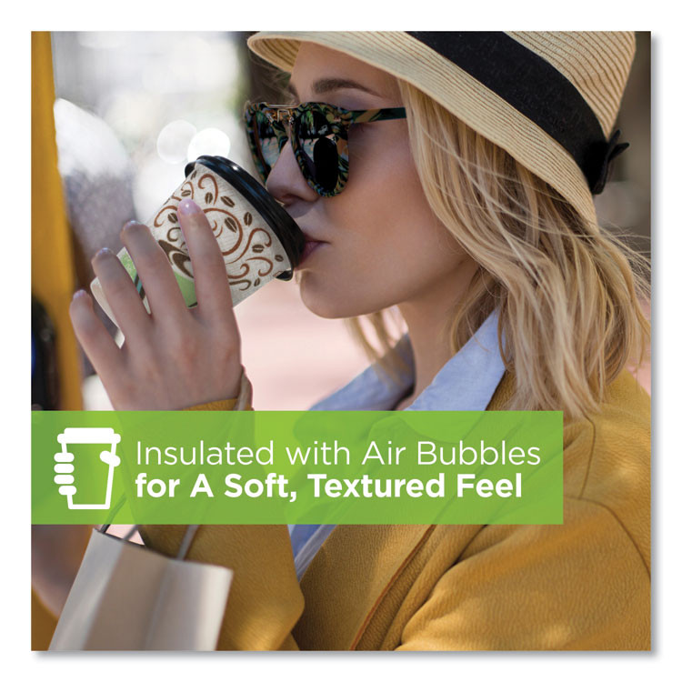 GEORGIA PACIFIC Dixie® 5310DX PerfecTouch Paper Hot Cups, 10 oz, Coffee Haze Design, 25/Sleeve, 20 Sleeves/Carton