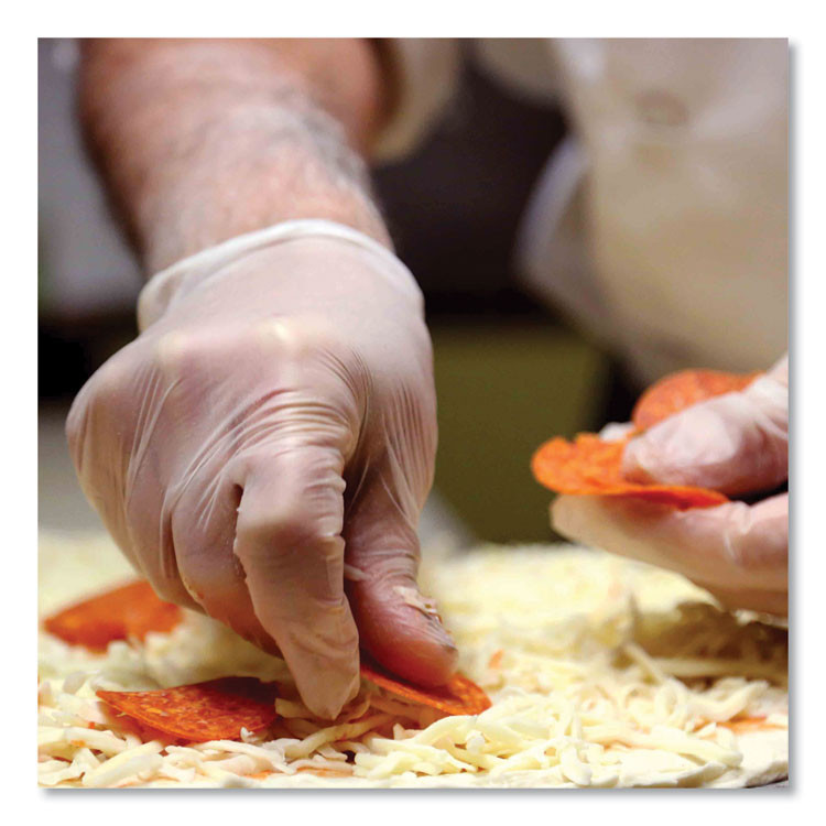 AMMEX CORPORATION X3® by GPX342100 Industrial Vinyl Gloves, Powder-Free, Small, 3 mil Thick, 9.5" Long, Clear, 100/Box, 10 Boxes/Carton