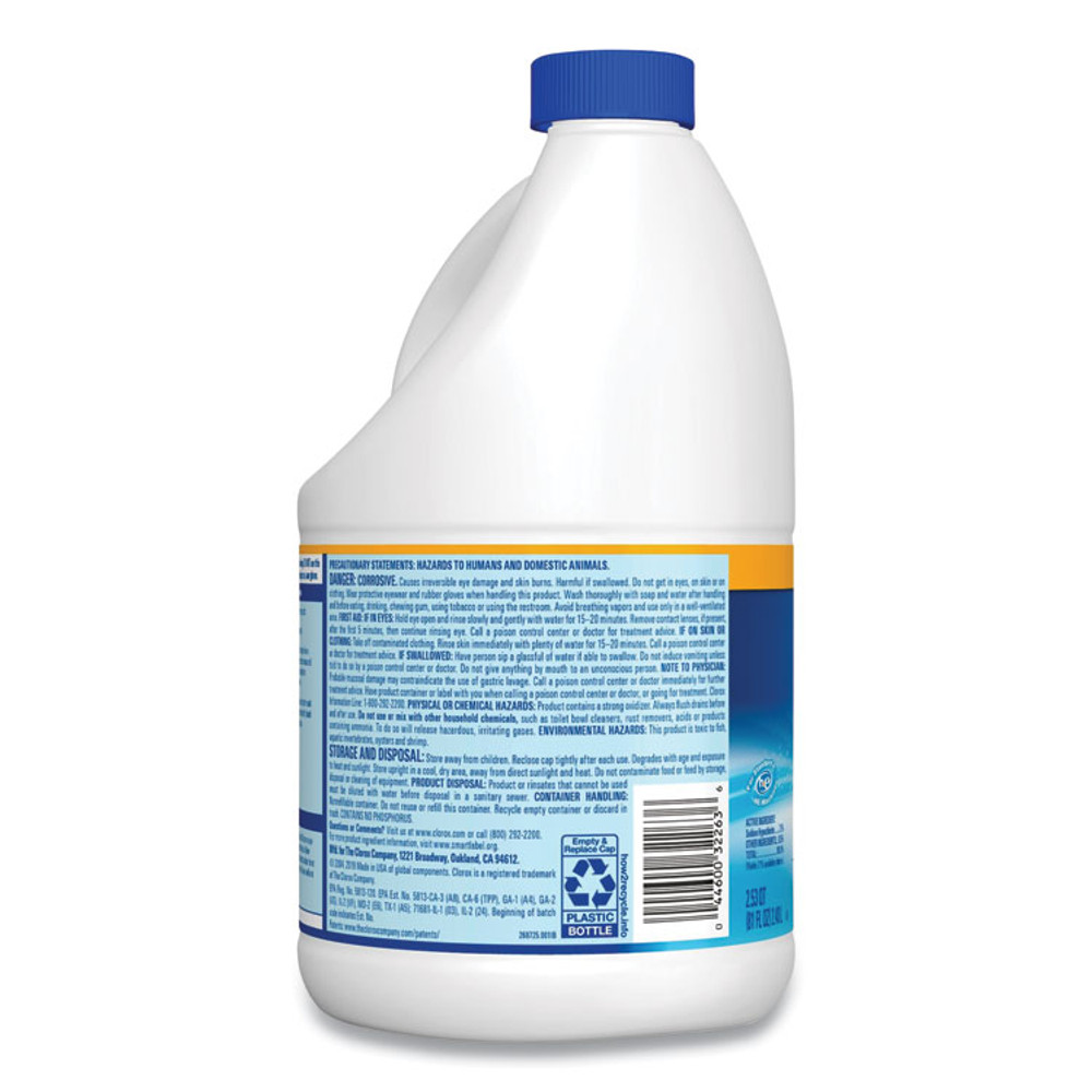 CLOROX SALES CO. 32263 Regular Bleach with CloroMax Technology, 81 oz Bottle, 6/Carton