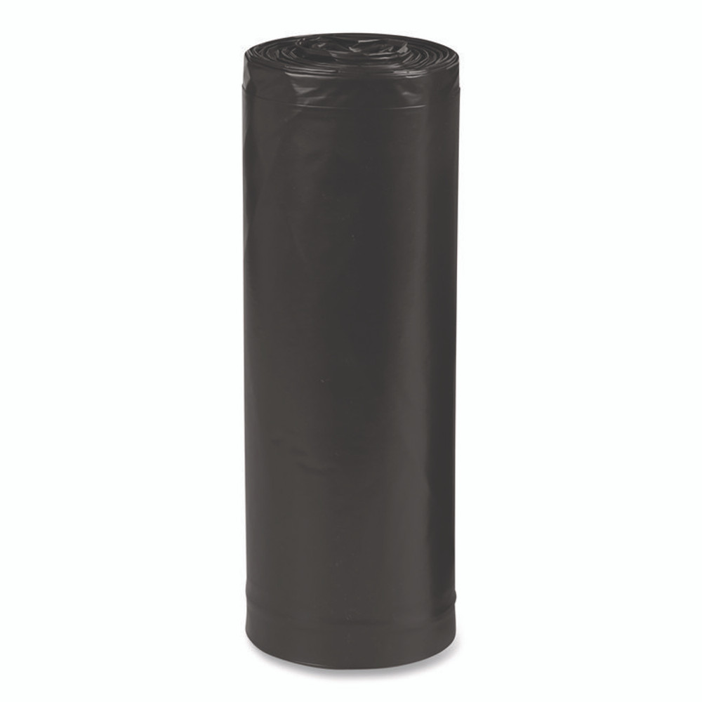 WEBSTER INDUSTRIES Earthsense® Commercial RNW4620 Linear Low Density Recycled Can Liners, 45 gal, 2 mil, 40" x 46", Black, 10 Bags/Roll, 10 Rolls/Carton
