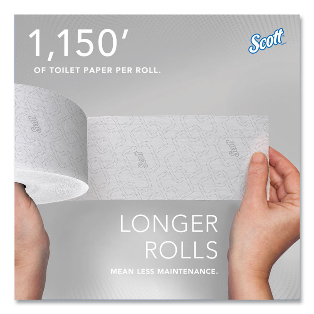 KIMBERLY-CLARK PROFESSIONAL Scott® 07006 Essential Coreless JRT, Septic Safe, 2-Ply, 3.75" x 1,150 ft, White, 12 Rolls/Carton