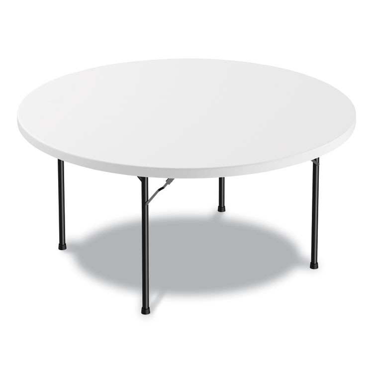ALERA PT60RW Round Plastic Folding Table, 60" Diameter x 29.25h, White