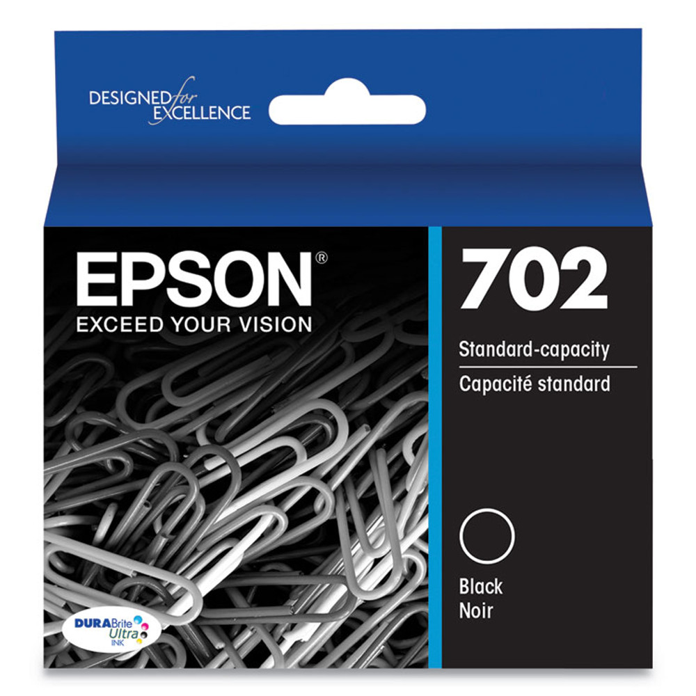 EPSON AMERICA, INC. T702120S T702120-S (702) DURABrite Ultra Ink, 350 Page-Yield, Black