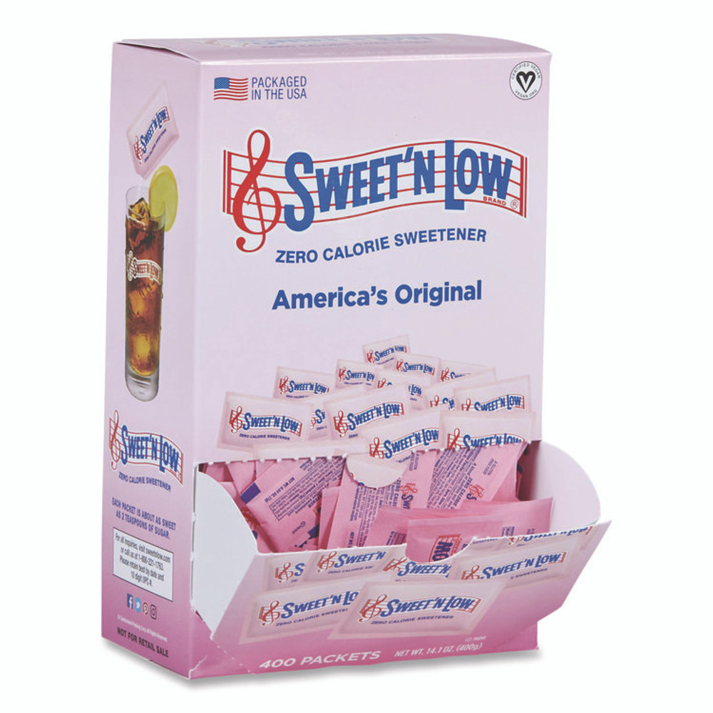 SWEET'N LOW 50150CT Zero Calorie Sweetener, 1 g Packet, 400/Box, 4 Box/Carton
