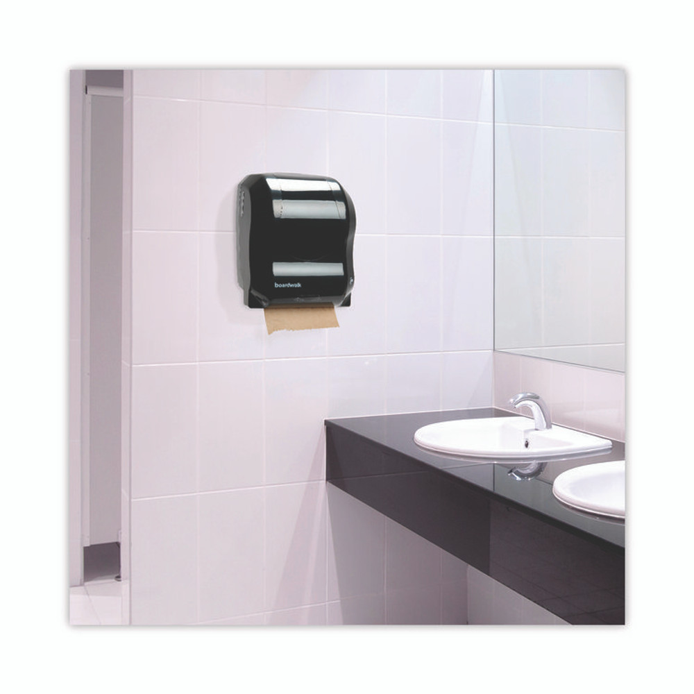 BOARDWALK 6252 Hardwound Paper Towels, 1-Ply, 8" x 350 ft, Natural, 12 Rolls/Carton