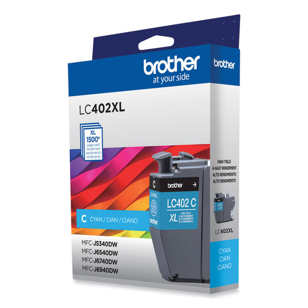 BROTHER INTL. CORP. LC402XLCS LC402XLCS High-Yield Ink, 1,500 Page-Yield, Cyan
