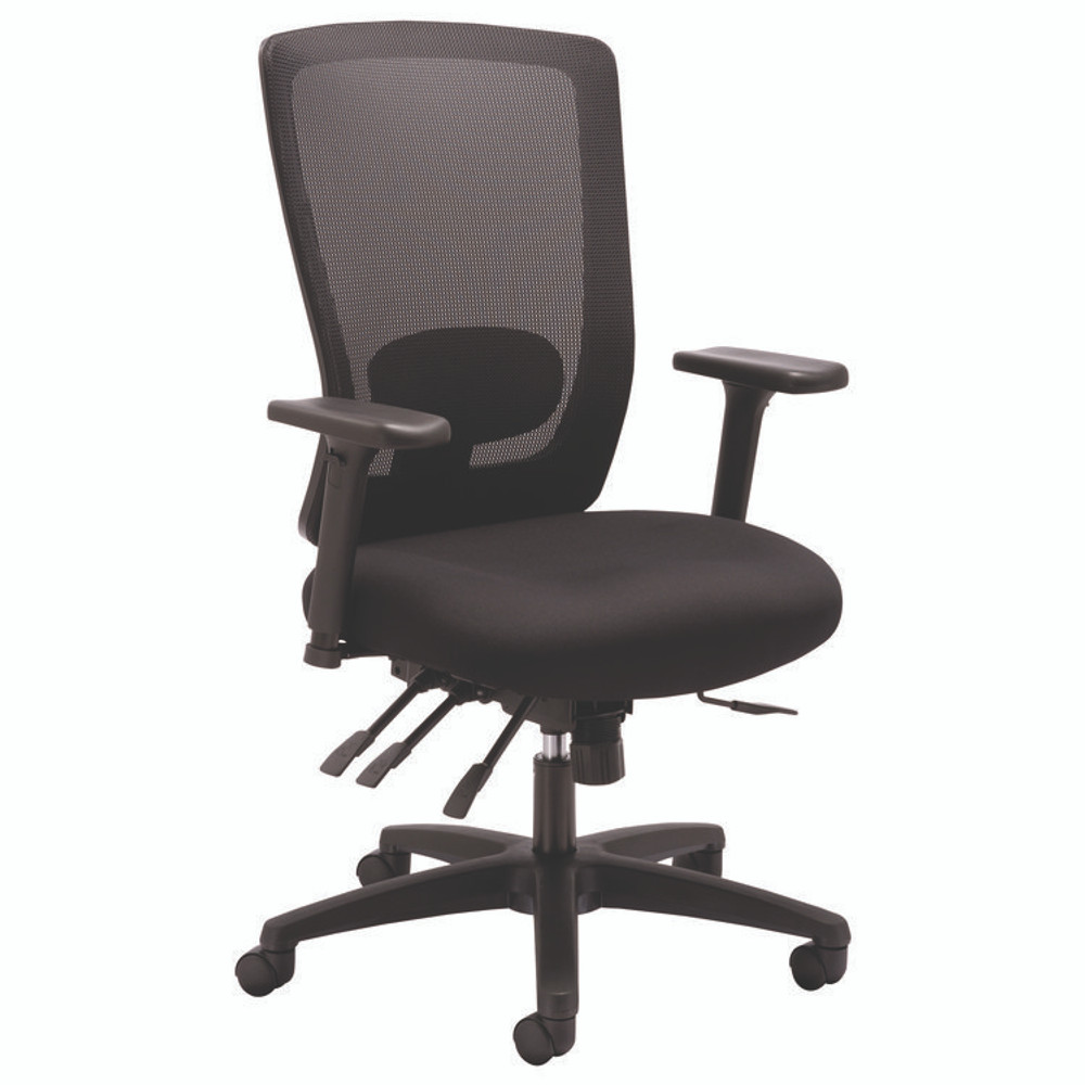 ALERA NV41M14 Alera Envy Series Mesh High-Back Multifunction Chair, Supports Up to 250 lb, 16.88" to 21.5" Seat Height, Black