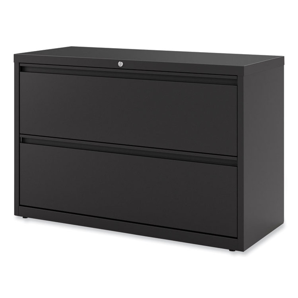 ALERA HLF4229BL Lateral File, 2 Legal/Letter-Size File Drawers, Black, 42" x 18.63" x 28"