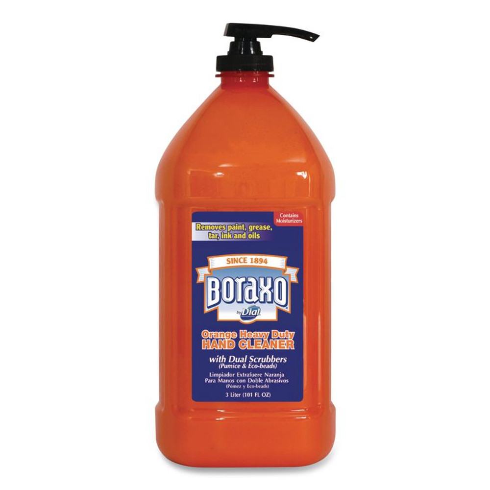 DIAL PROFESSIONAL Boraxo® 06058CT Orange Heavy Duty Hand Cleaner, Citrus Scent, 3 L, 4/Carton