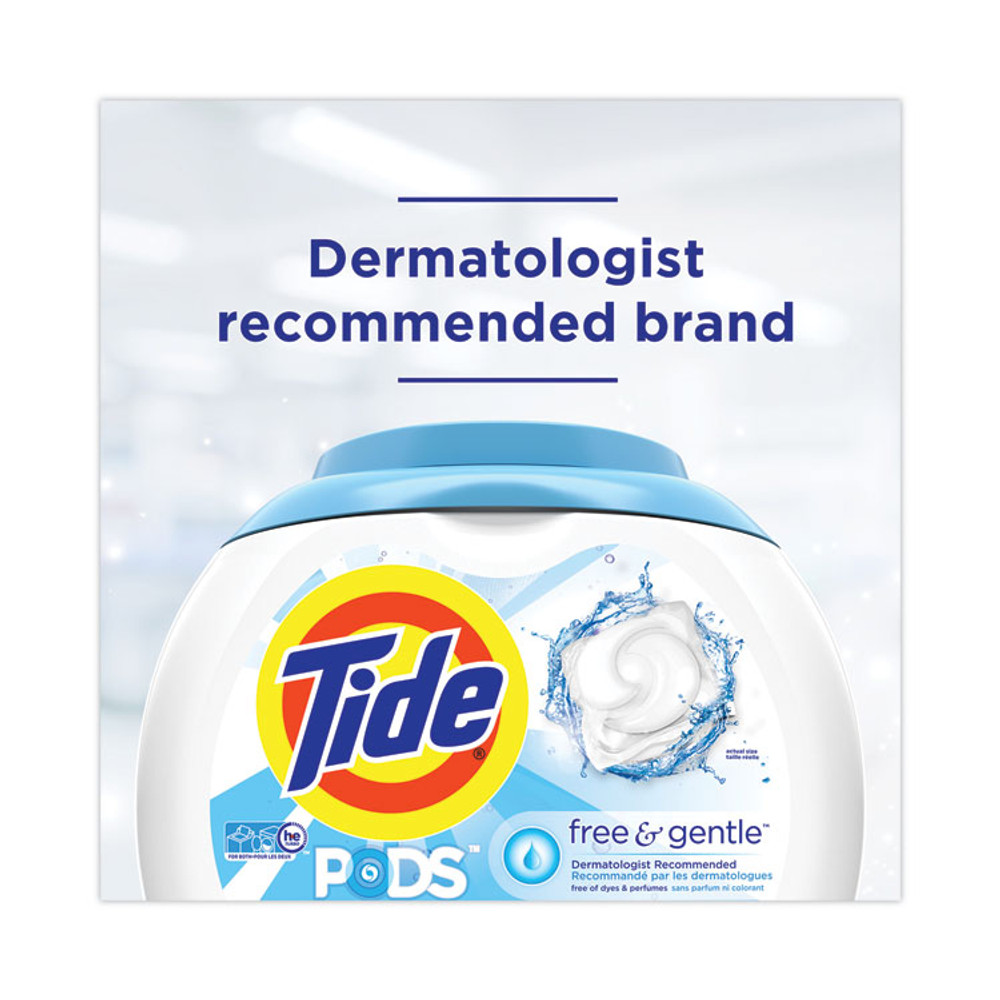 PROCTER & GAMBLE Tide® 91798 Pods, HE Compatible, Unscented, 81 Pods/Tub, 4 Tubs/Carton
