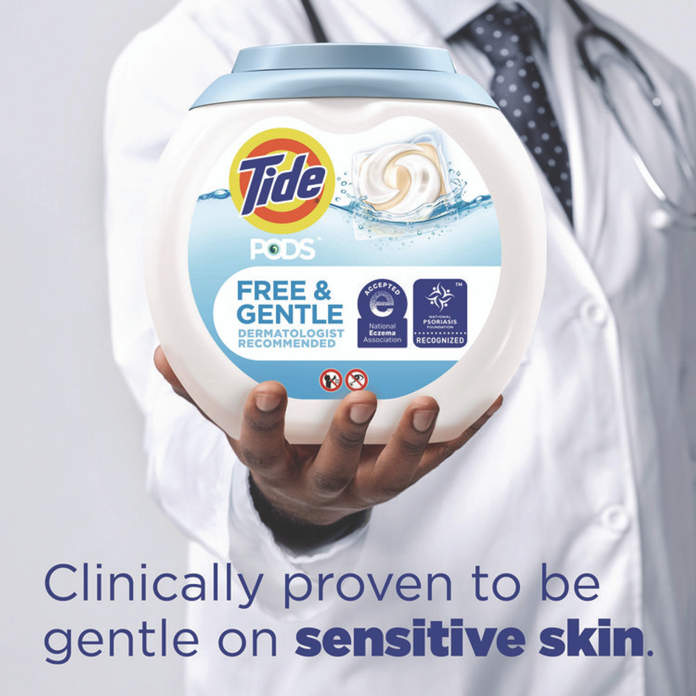 PROCTER & GAMBLE Tide® 91798 Pods, HE Compatible, Unscented, 81 Pods/Tub, 4 Tubs/Carton