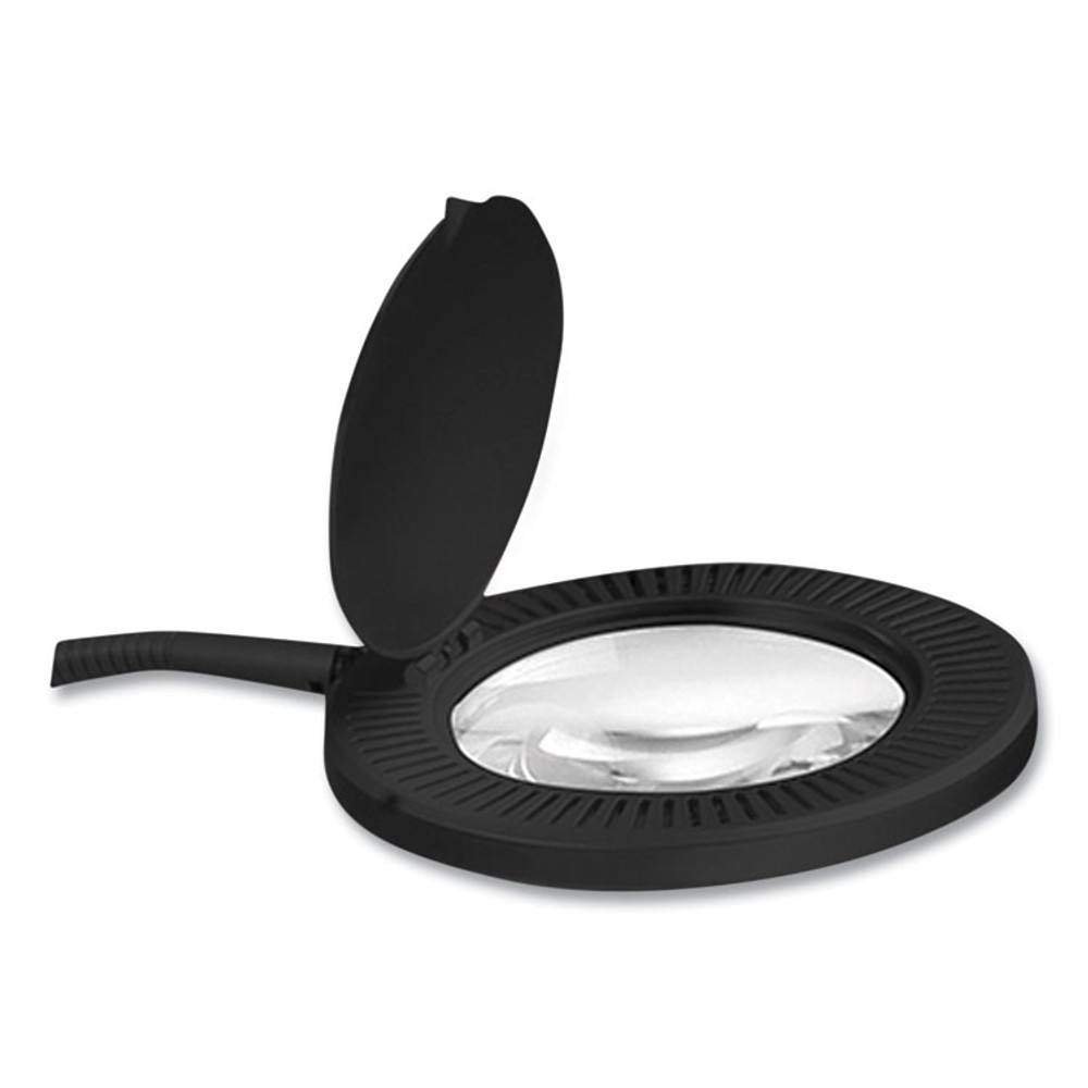 ALERA LEDM765B Clamp-On, 3 Diopter LED Desktop Magnifier, 6.88w x 16.63d x 16.75h, Black