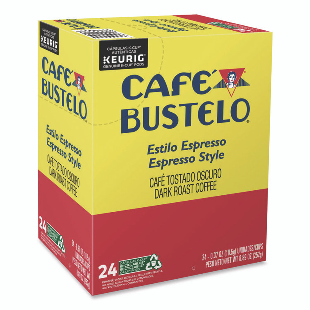 KEURIG DR PEPPER Café Bustelo 6106 Espresso Style K-Cups, 24/Box