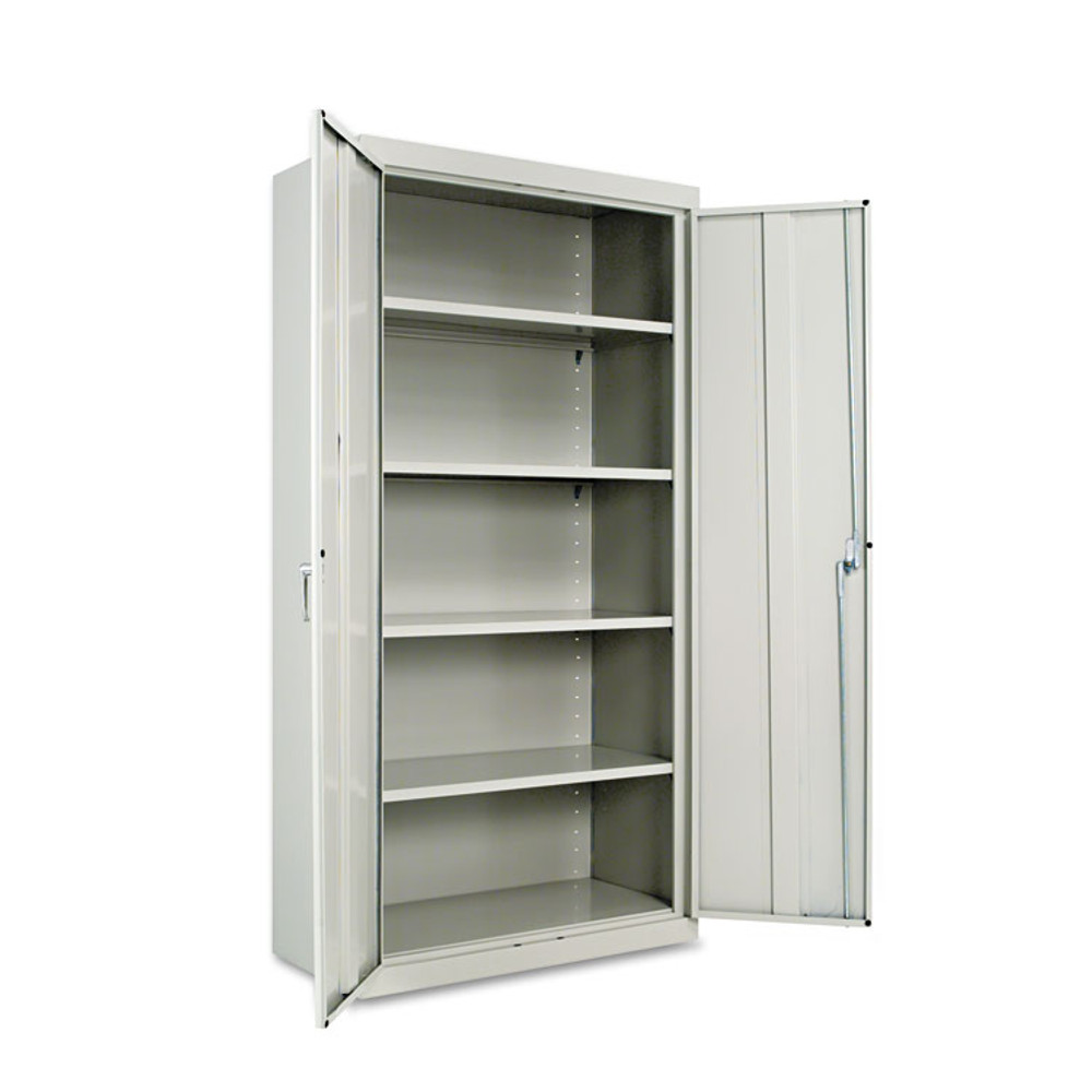 ALERA CM7218LG Assembled 72" High Heavy-Duty Welded Storage Cabinet, Four Adjustable Shelves, 36w x 18d, Light Gray