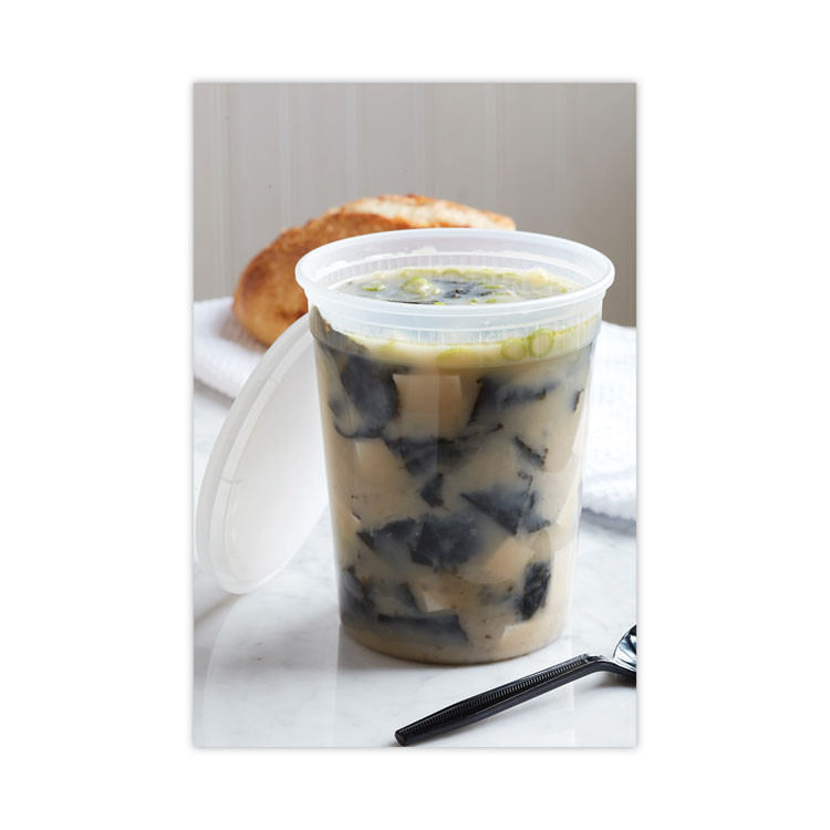 PACTIV EVERGREEN CORPORATION SD5032Y Newspring DELItainer Microwavable Container, 32 oz, 4.6 x 4.6 x 5.6, Natural, Plastic, 480/Carton