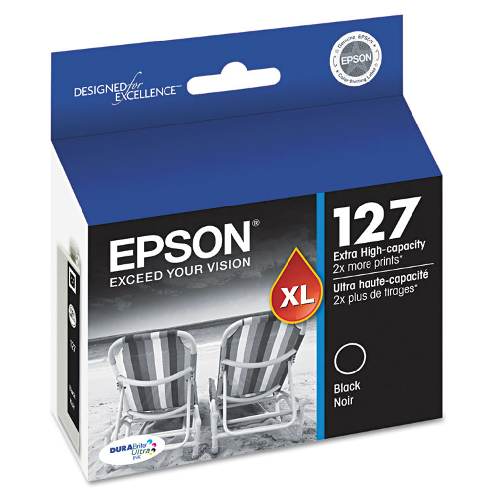 EPSON AMERICA, INC. T127120S T127120-S (127) DURABrite Ultra Extra High-Yield Ink, Black