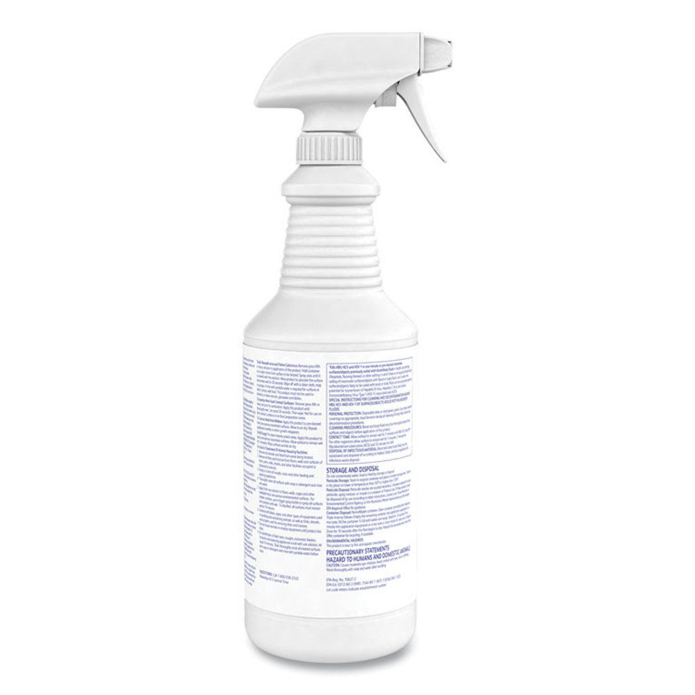 DIVERSEY 04743 Virex TB Disinfectant Cleaner, Lemon Scent, Liquid, 32 oz Bottle, 12/Carton