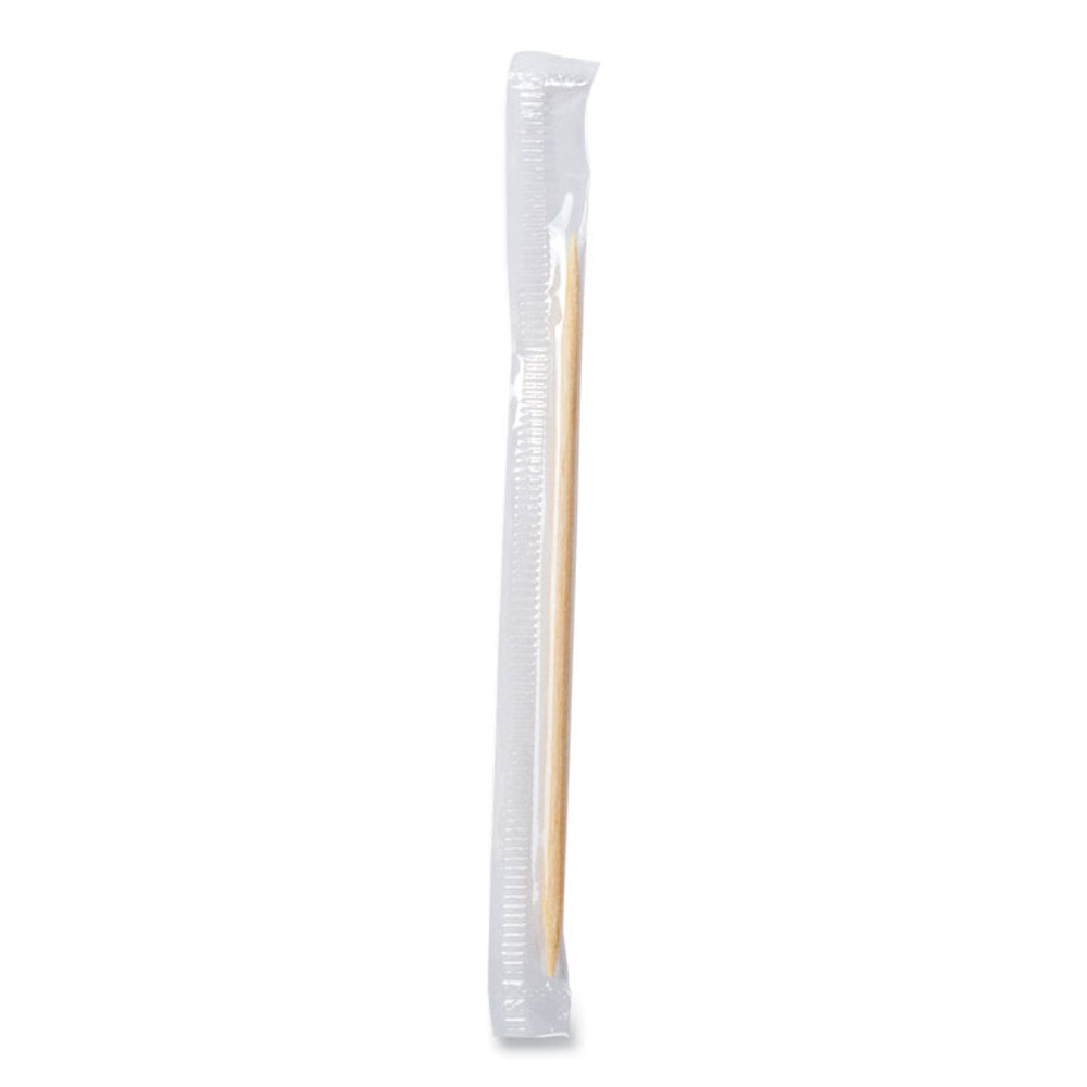 AMERCAREROYAL RM115 Cello-Wrapped Round Wood Toothpicks, Mint, 2.5", Natural, 1,000/Box, 15 Boxes/Carton