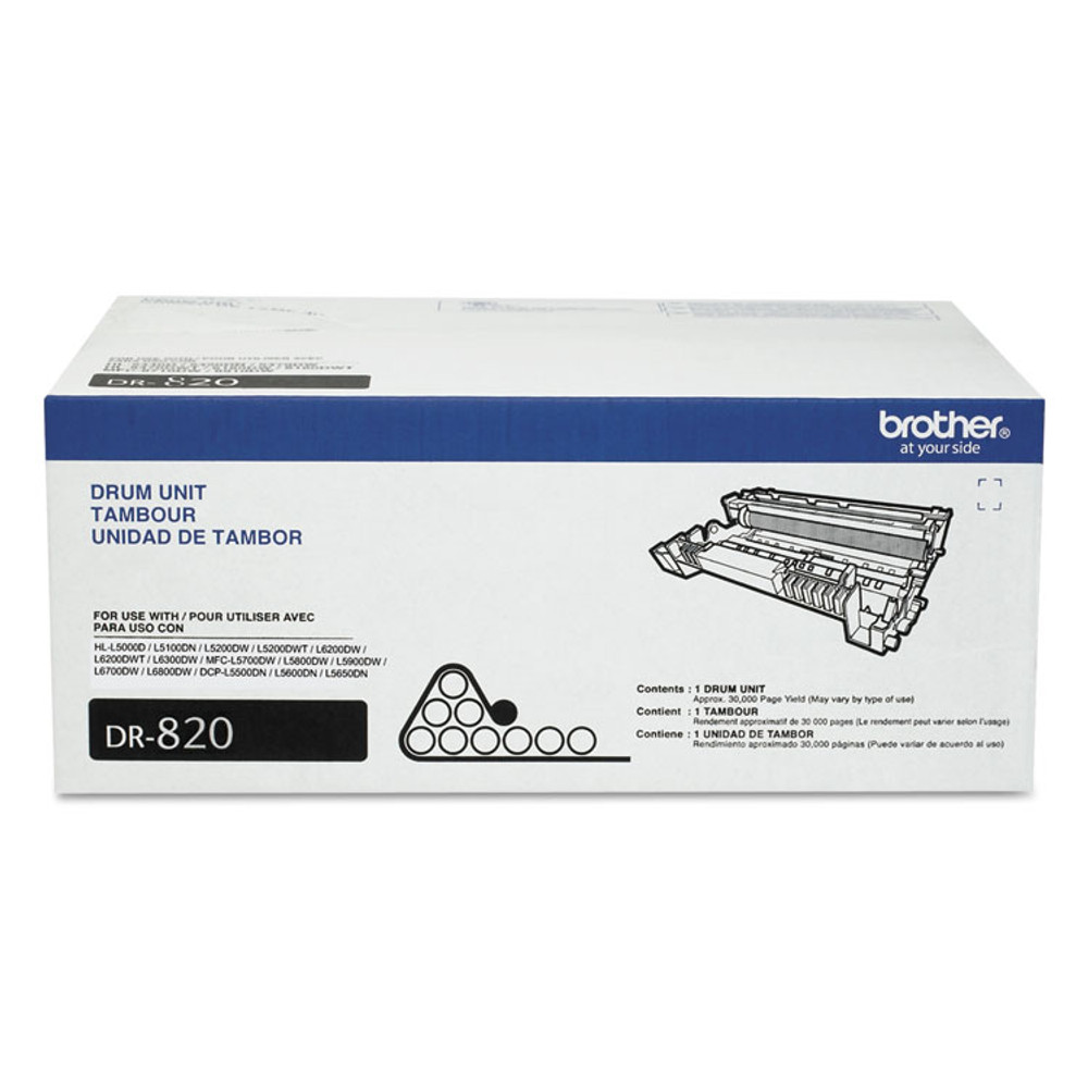 BROTHER INTL. CORP. DR820 DR820 Drum Unit, 50,000 Page-Yield, Black
