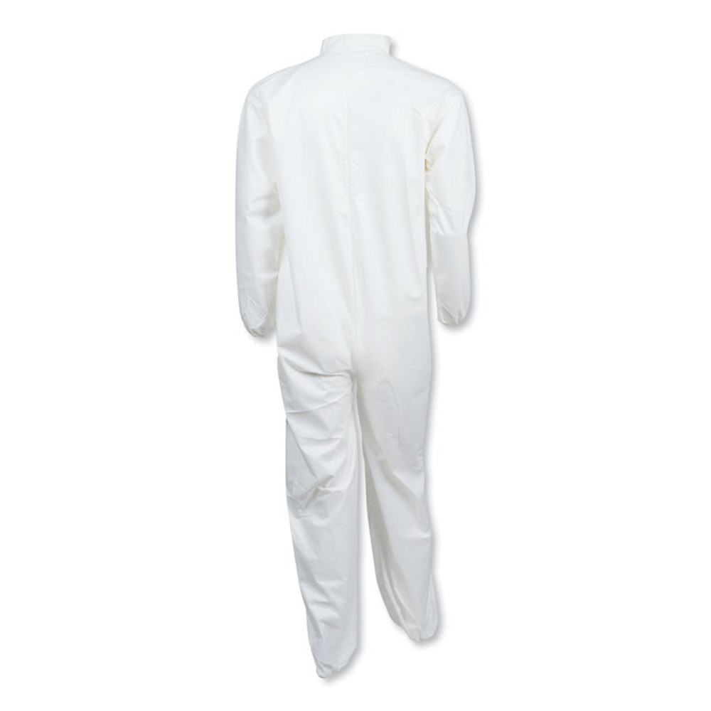 SMITH AND WESSON KleenGuard™ 44313 A40 Elastic-Cuff and Ankles Coveralls, White, Large, 25/Carton