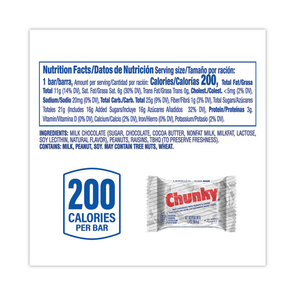 NESTLE Nestlé® 20900162 Chunky Bar, Individually Wrapped, 1.4 oz, 24/Carton