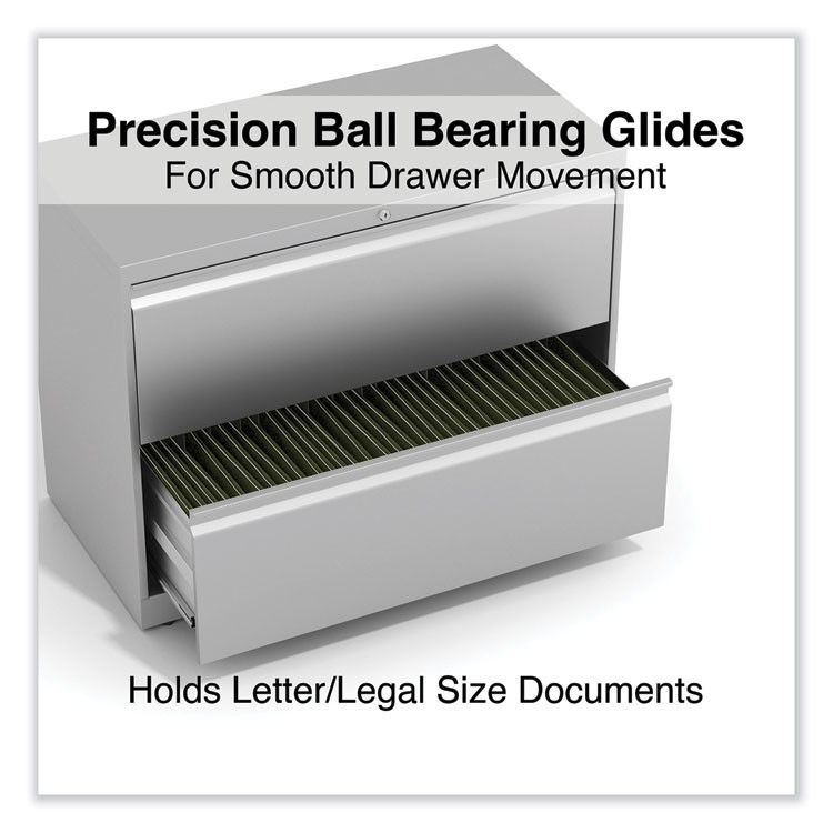 ALERA HLF3629LG Lateral File, 2 Legal/Letter-Size File Drawers, Light Gray, 36" x 18.63" x 28"