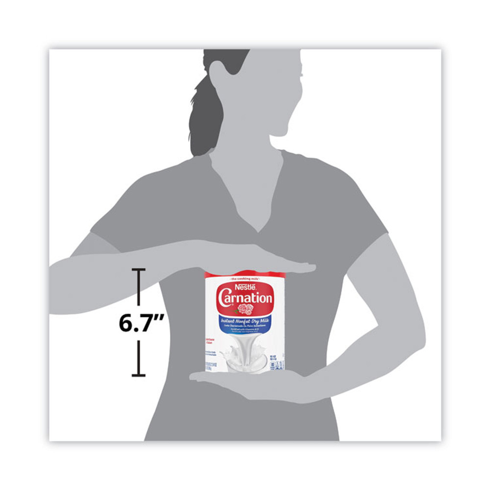 NESTLE Carnation® 22928CT Instant Nonfat Dry Milk, Unsweetened, 22.75 oz Canister, 4/Carton