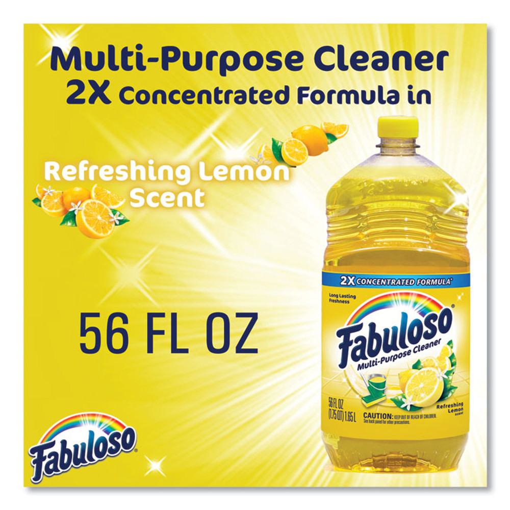 COLGATE PALMOLIVE, IPD. Fabuloso® MX06157CT Multi-Use Cleaner, Refreshing Lemon Scent, 56 oz Bottle, 6/Carton